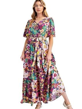 548:  EASEL NWT DRESS BLUEBERRY (C)